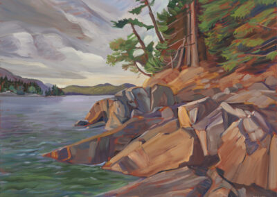 Mackenzie Point Pasley Island oil painting